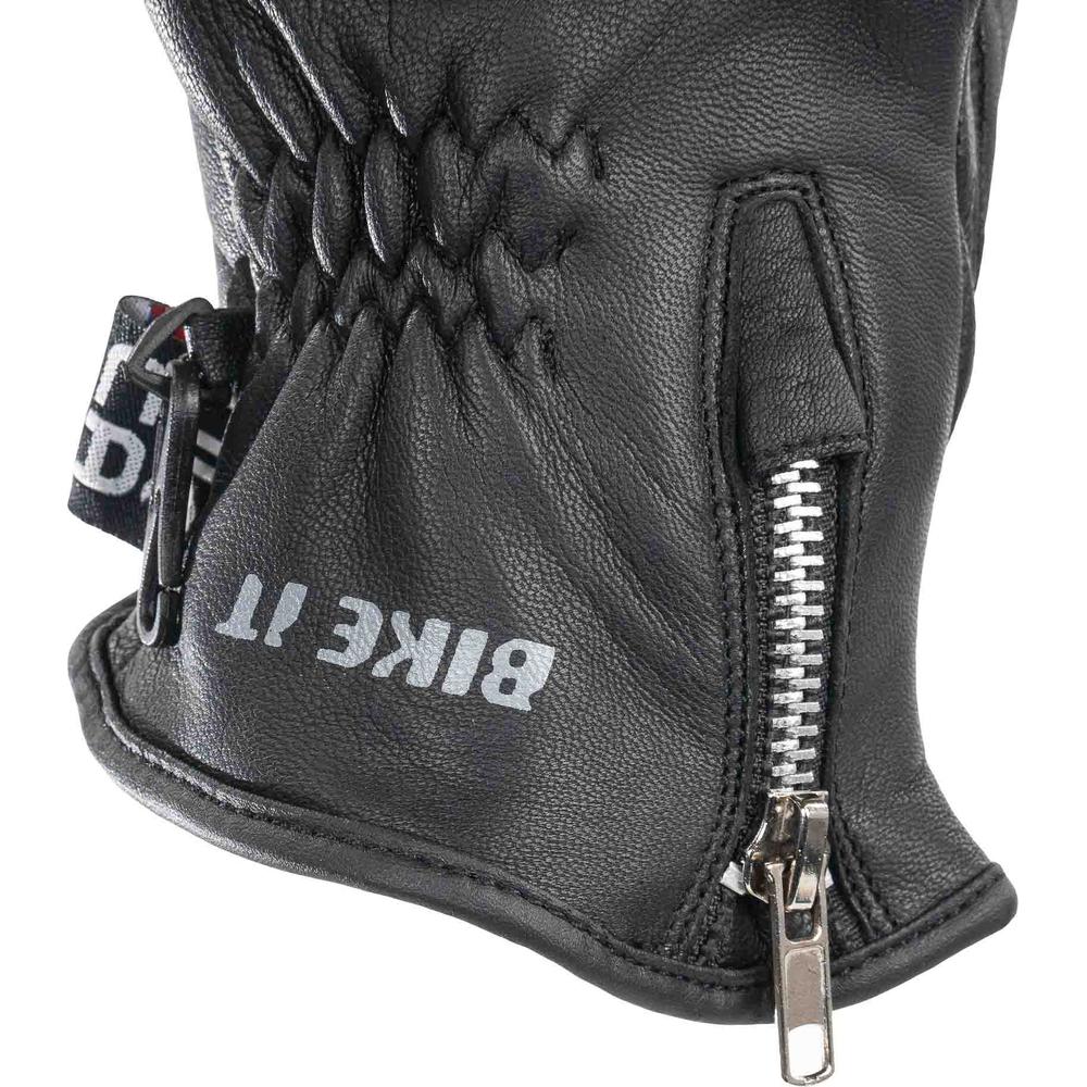 Bike It AMP Road Leather Gloves Black (Image 3) - ThrottleChimp