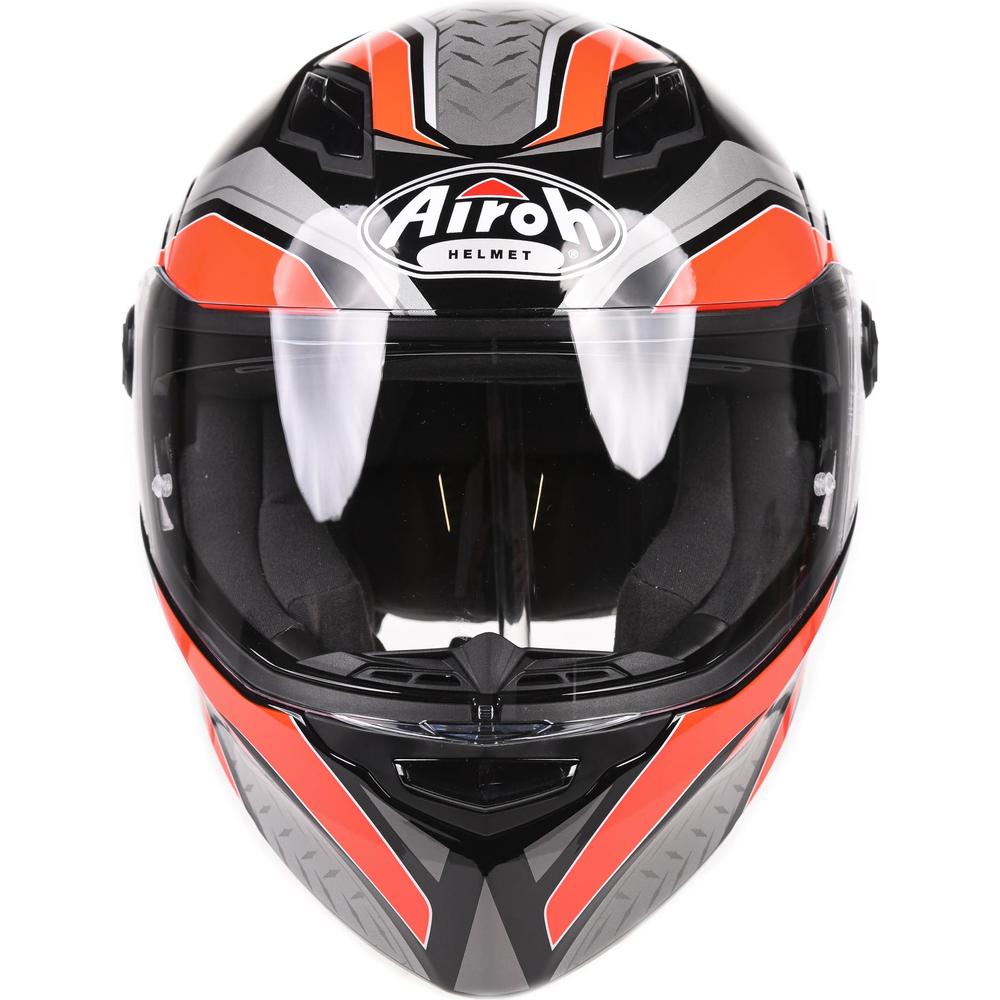 Airoh Movement S Full Face Helmet Steel Gloss Orange FREE 1 YEAR Returns, FREE UK Delivery | ThrottleChimp