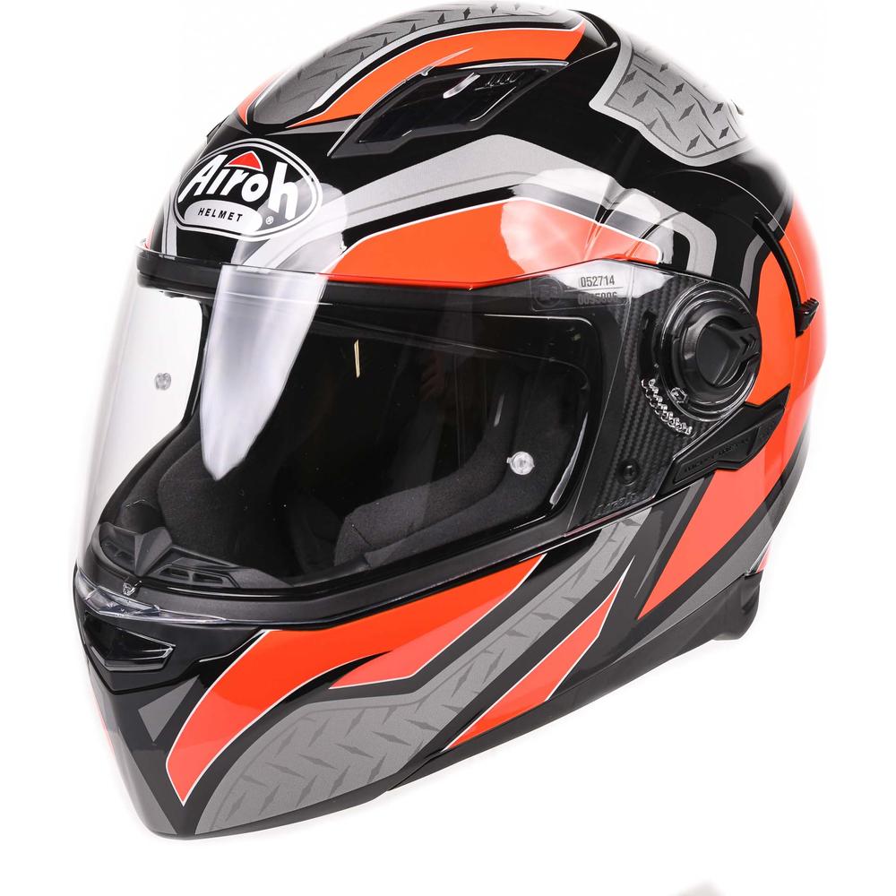 Airoh Movement S Full Face Helmet Steel Gloss Orange FREE 1 YEAR Returns, FREE UK Delivery | ThrottleChimp