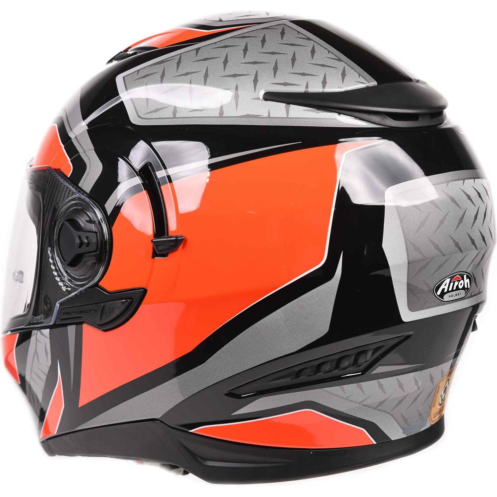 Airoh Movement S Full Face Helmet Steel Gloss Orange (Image 4) - ThrottleChimp