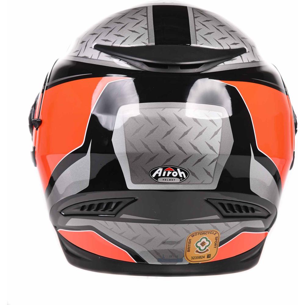 Airoh Movement S Full Face Helmet Steel Gloss Orange (Image 5) - ThrottleChimp