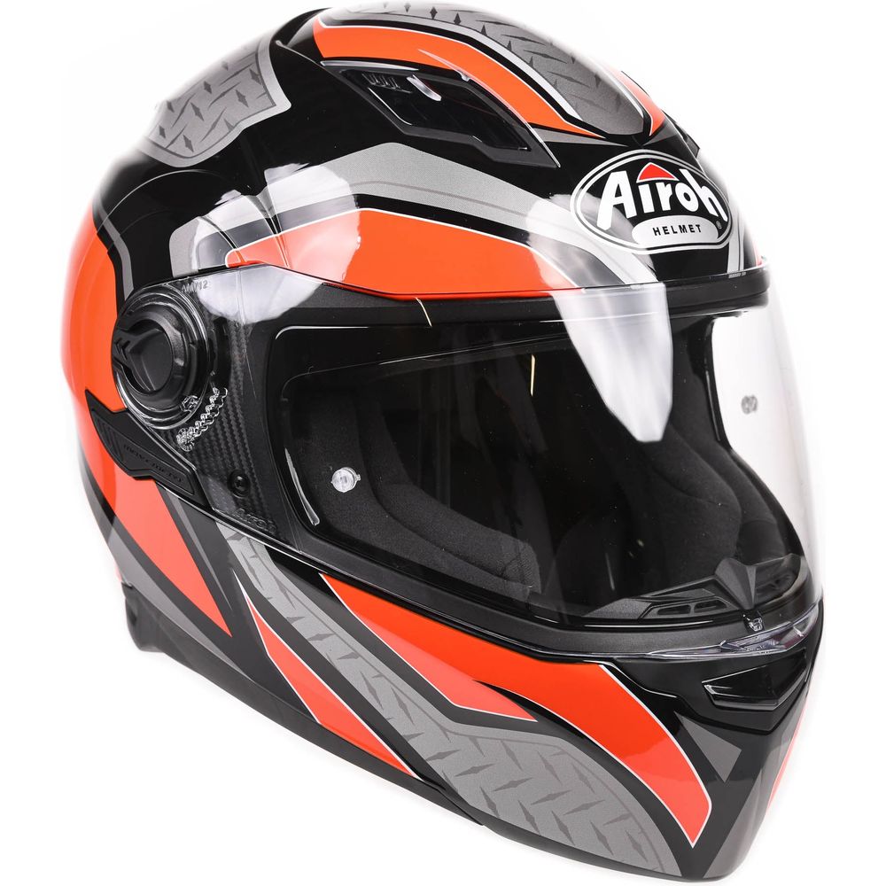 Airoh Movement S Full Face Helmet Steel Gloss Orange (Image 8) - ThrottleChimp