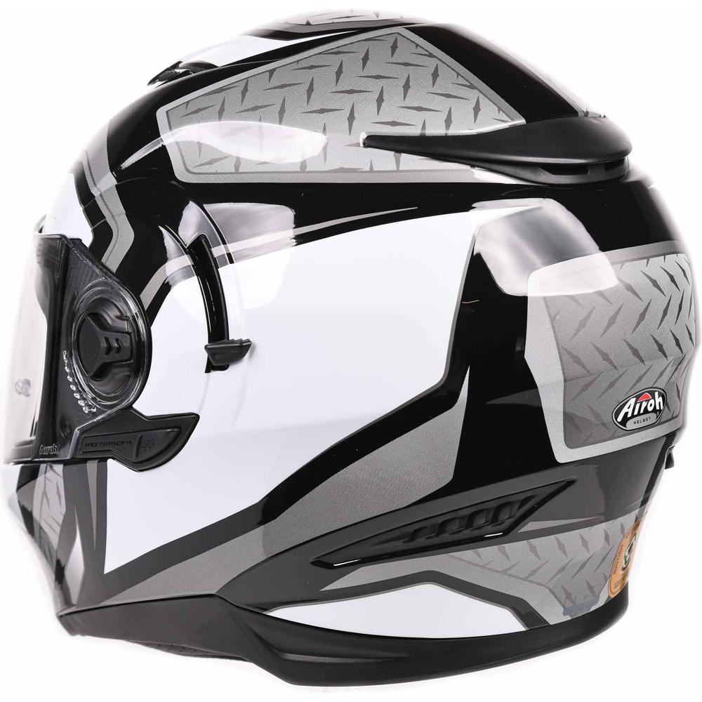 Airoh Movement S Full Face Helmet Steel Gloss White (Image 4) - ThrottleChimp