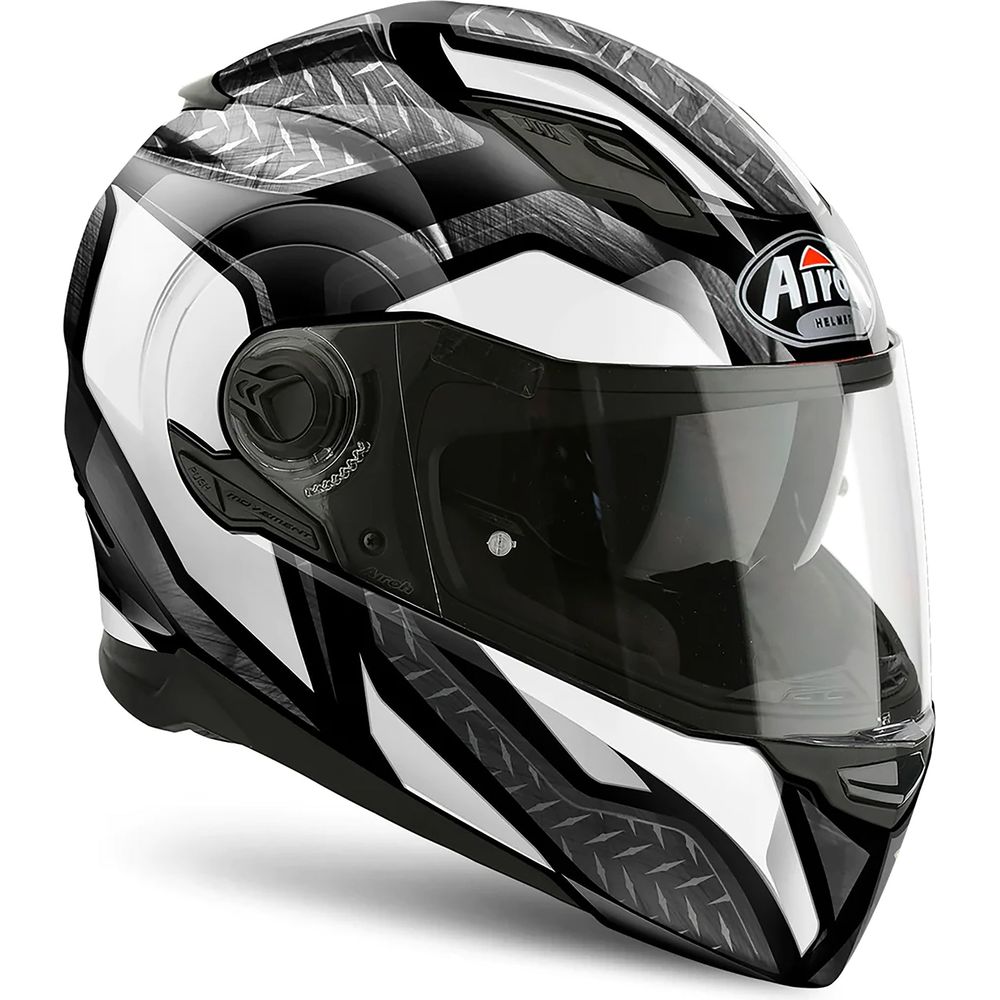 Airoh Movement S Full Face Helmet Steel Gloss White (Image 2) - ThrottleChimp