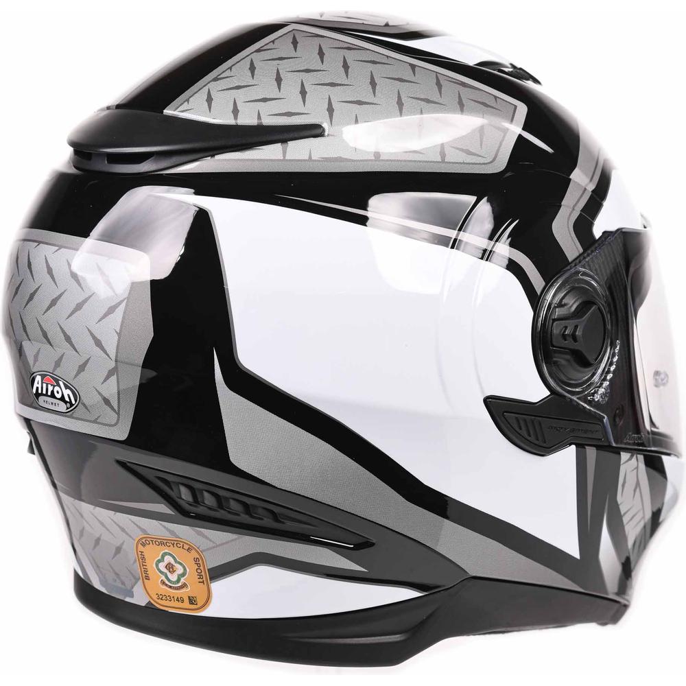 Airoh Movement S Full Face Helmet Steel Gloss White (Image 3) - ThrottleChimp