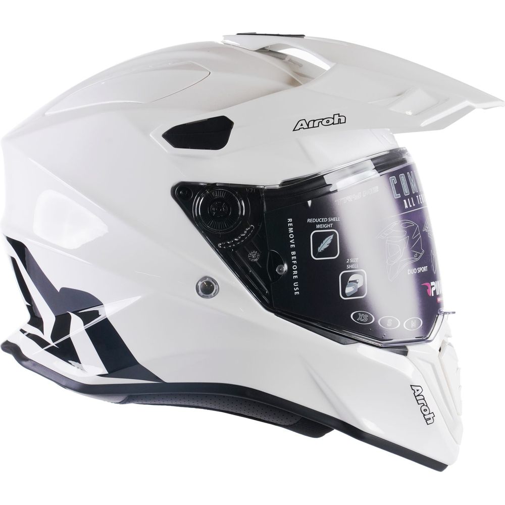 Airoh Commander Adventure Helmet Gloss White - ThrottleChimp