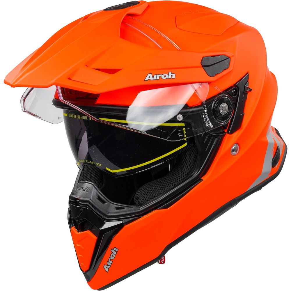 Airoh Commander Adventure Helmet Matt Fluo Orange (Image 7) - ThrottleChimp