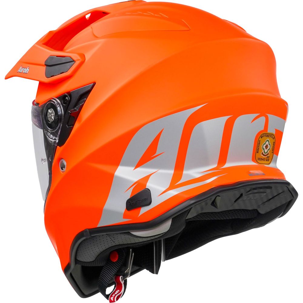 Airoh Commander Adventure Helmet Matt Fluo Orange (Image 2) - ThrottleChimp