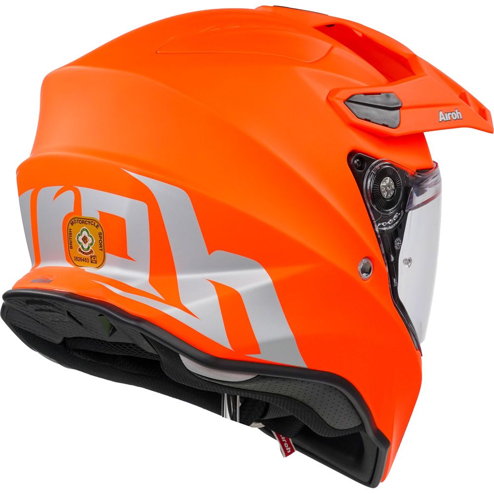 Airoh Commander Adventure Helmet Matt Fluo Orange (Image 3) - ThrottleChimp