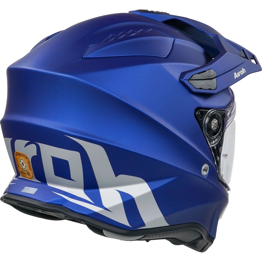 Airoh Commander Adventure Helmet Matt Blue (Image 3) - ThrottleChimp