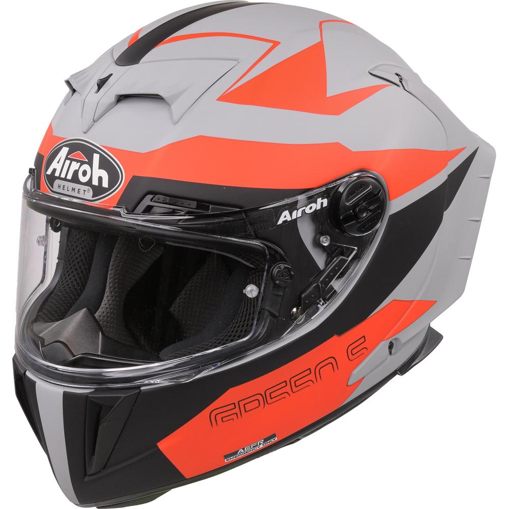 Airoh GP550S Full Face Helmet Matt Orange (Image 2) - ThrottleChimp