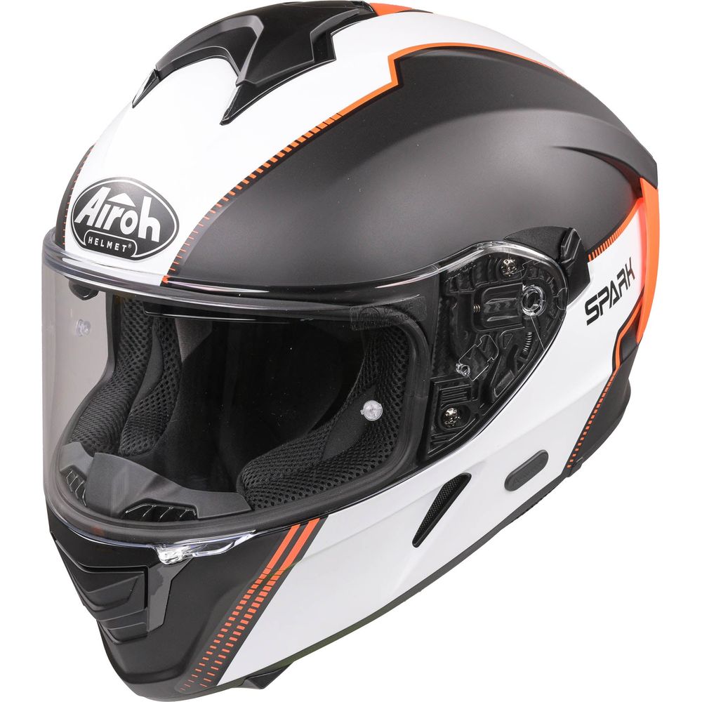 Airoh Spark Flow Full Face Helmet Matt Orange (Image 2) - ThrottleChimp