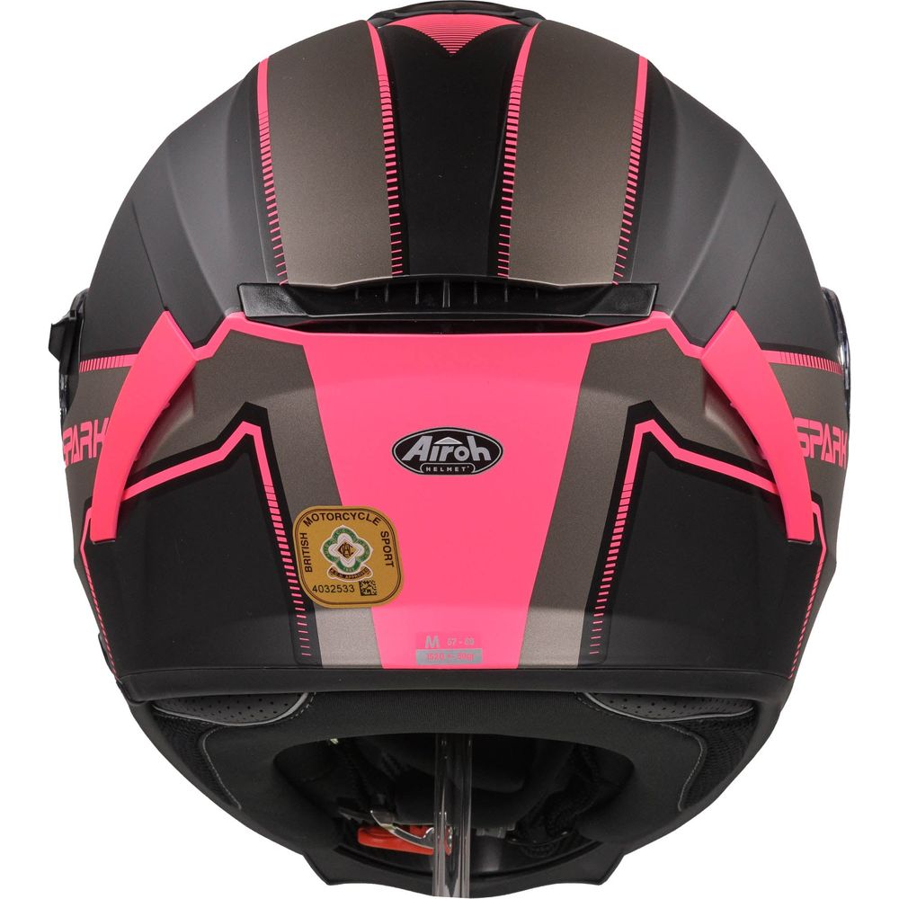 Airoh Spark Flow Full Face Helmet Matt Black / Pink FREE 1 YEAR Returns, FREE UK Delivery | ThrottleChimp