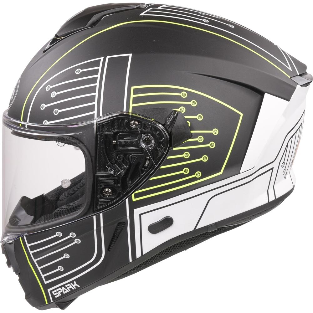 Airoh Spark Flow Full Face Helmet Matt Black Circuit (Image 3) - ThrottleChimp