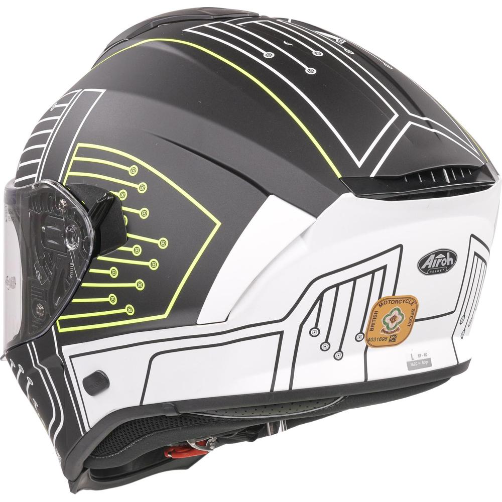 Airoh Spark Flow Full Face Helmet Matt Black Circuit (Image 4) - ThrottleChimp