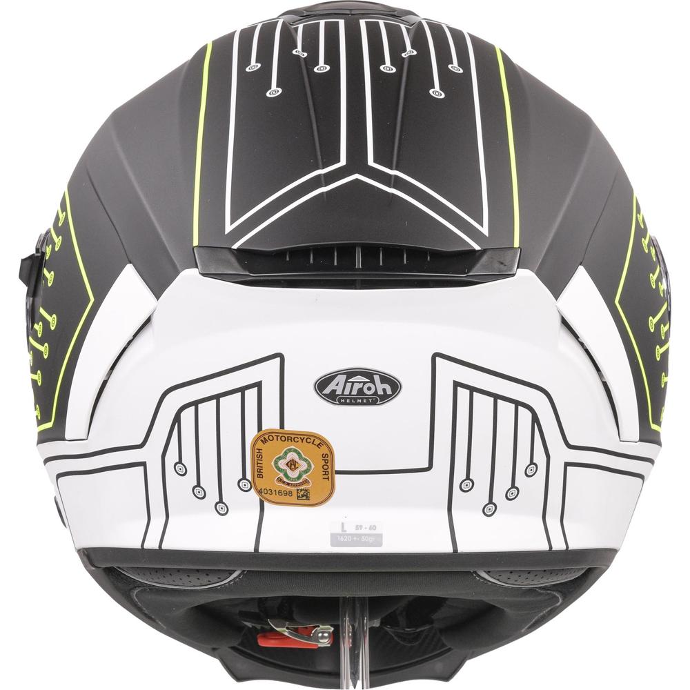 Airoh Spark Flow Full Face Helmet Matt Black Circuit (Image 5) - ThrottleChimp