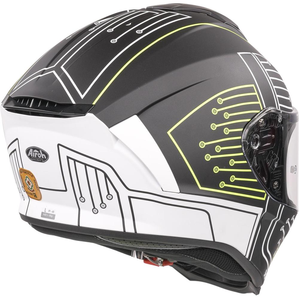 Airoh Spark Flow Full Face Helmet Matt Black Circuit (Image 6) - ThrottleChimp