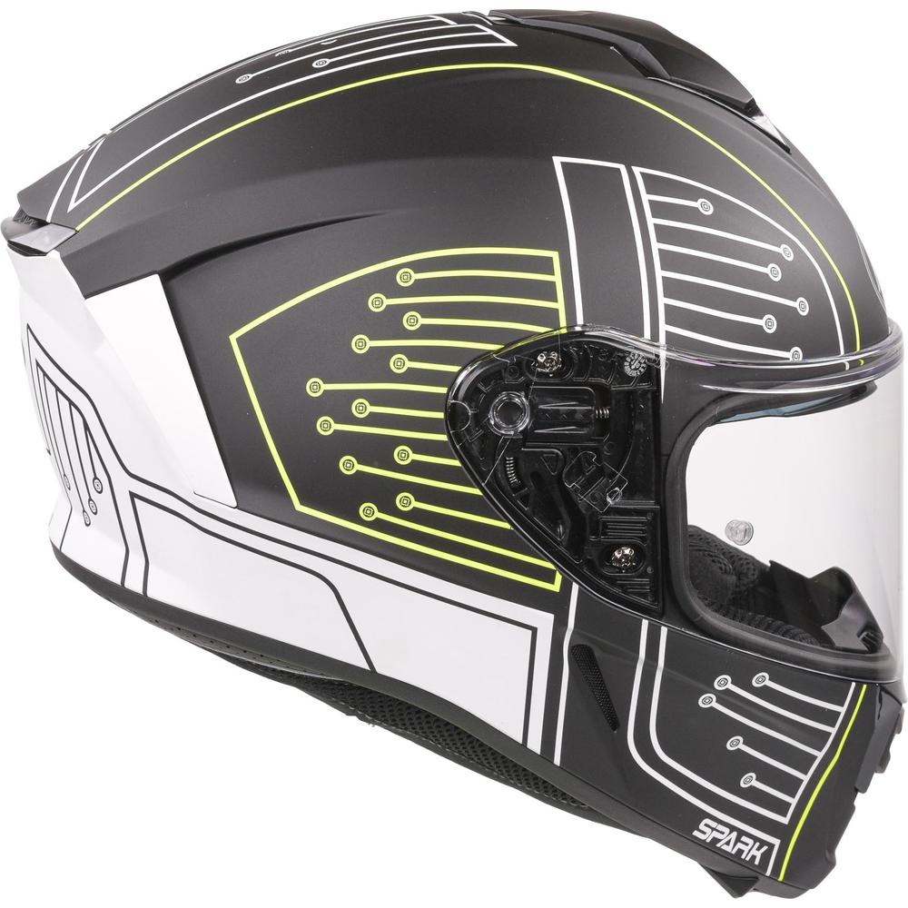 Airoh Spark Flow Full Face Helmet Matt Black Circuit (Image 7) - ThrottleChimp