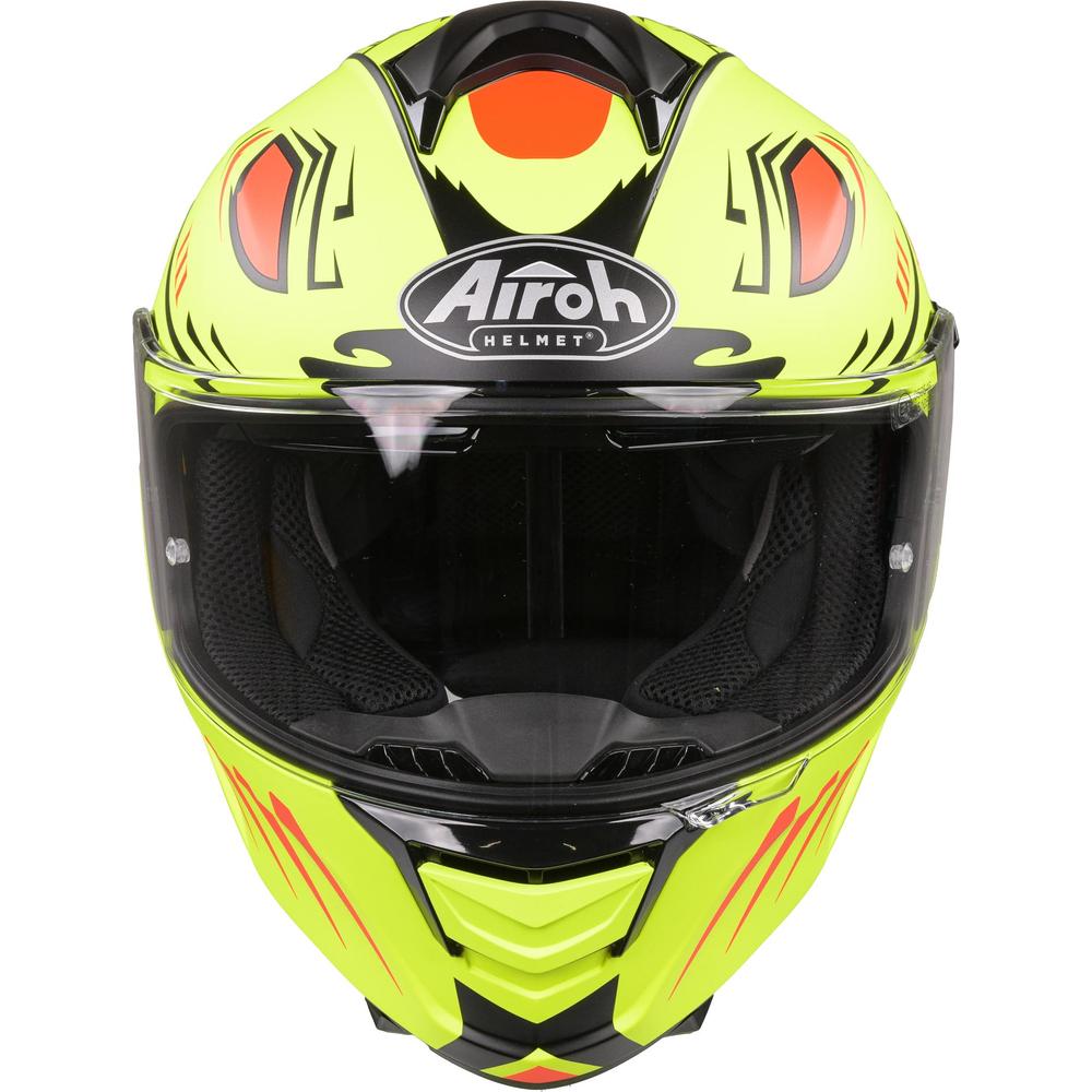 Airoh Spark Flow Full Face Helmet Matt Fluo Yellow Vibe - ThrottleChimp