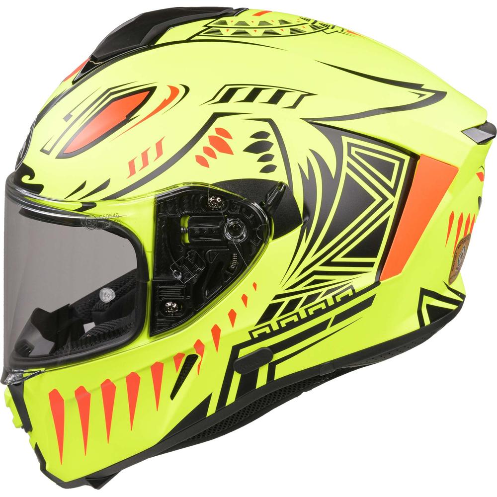 Airoh Spark Flow Full Face Helmet Matt Fluo Yellow Vibe (Image 3) - ThrottleChimp