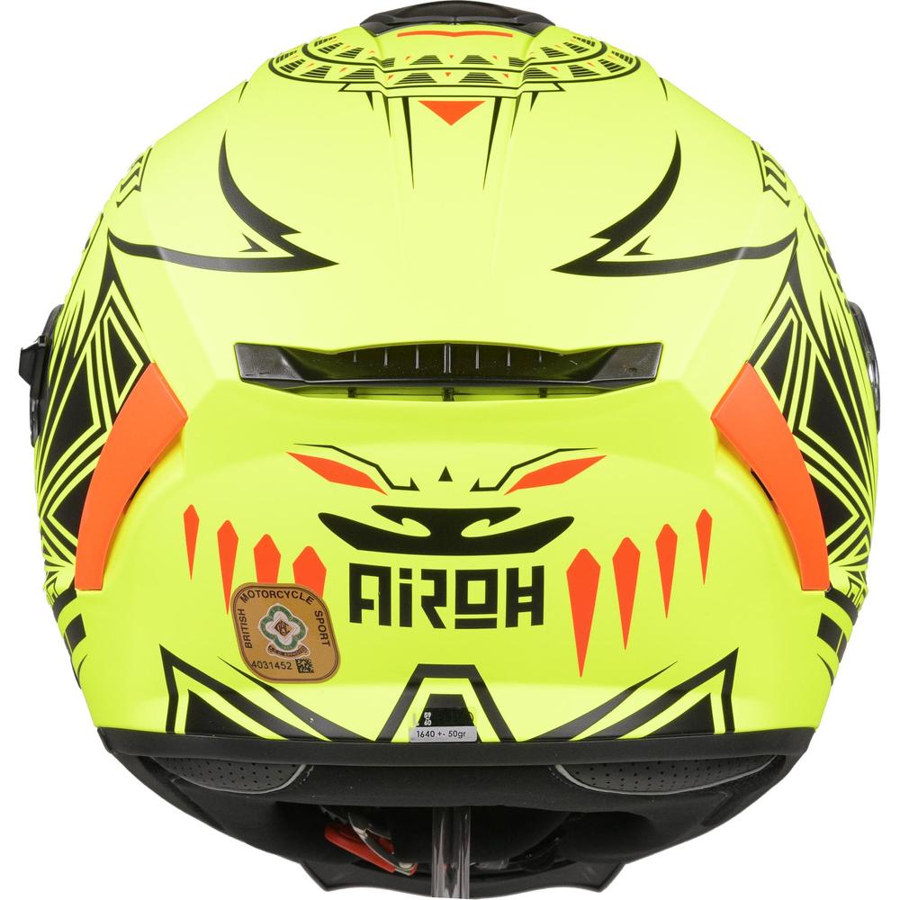 Airoh Spark Flow Full Face Helmet Matt Fluo Yellow Vibe (Image 5) - ThrottleChimp