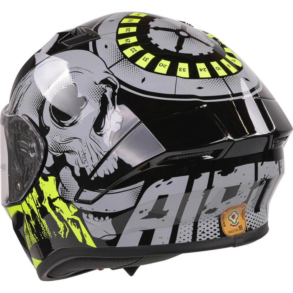 Airoh Valor Full Face Helmet Akuna Gloss Yellow (Image 4) - ThrottleChimp