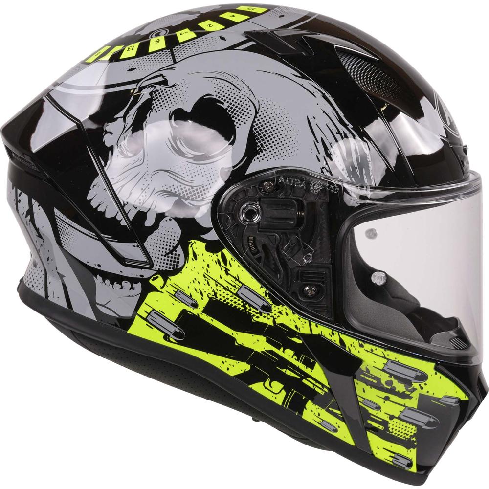 Airoh Valor Full Face Helmet Akuna Gloss Yellow (Image 7) - ThrottleChimp