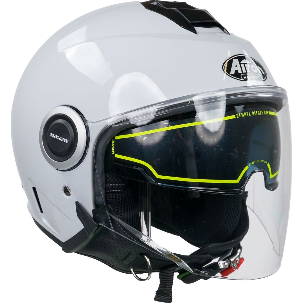 Airoh Helios Jet Open Face Helmet Gloss Concrete Grey (Image 11) - ThrottleChimp