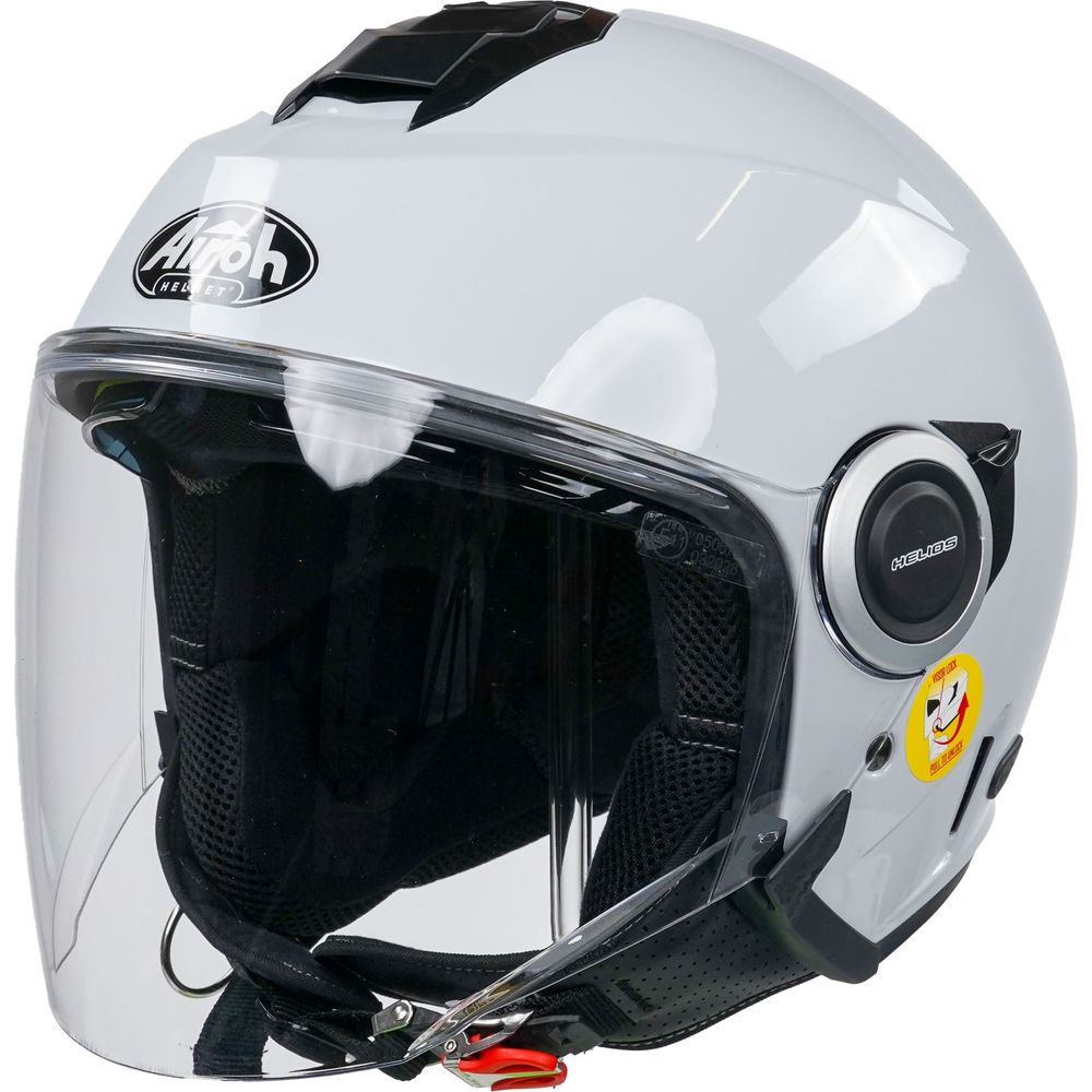 Airoh Helios Jet Open Face Helmet Gloss Concrete Grey - ThrottleChimp