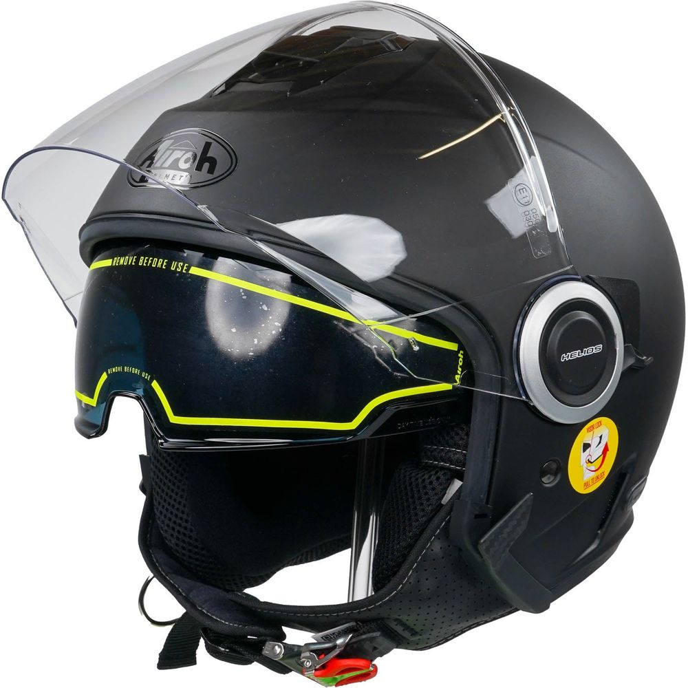 Airoh Helios Jet Open Face Helmet Matt Black (Image 10) - ThrottleChimp