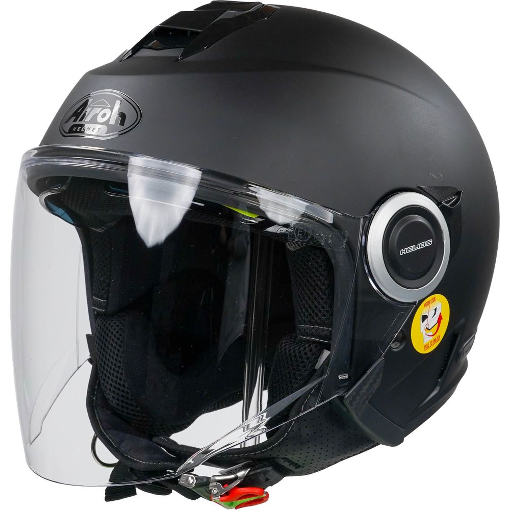 Airoh Helios Jet Open Face Helmet Matt Black (Image 2) - ThrottleChimp