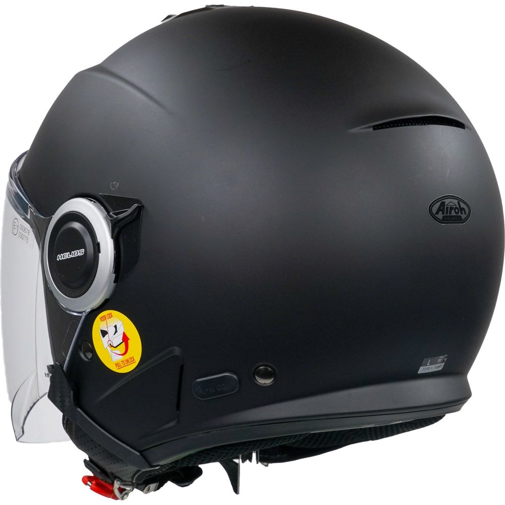 Airoh Helios Jet Open Face Helmet Matt Black (Image 4) - ThrottleChimp