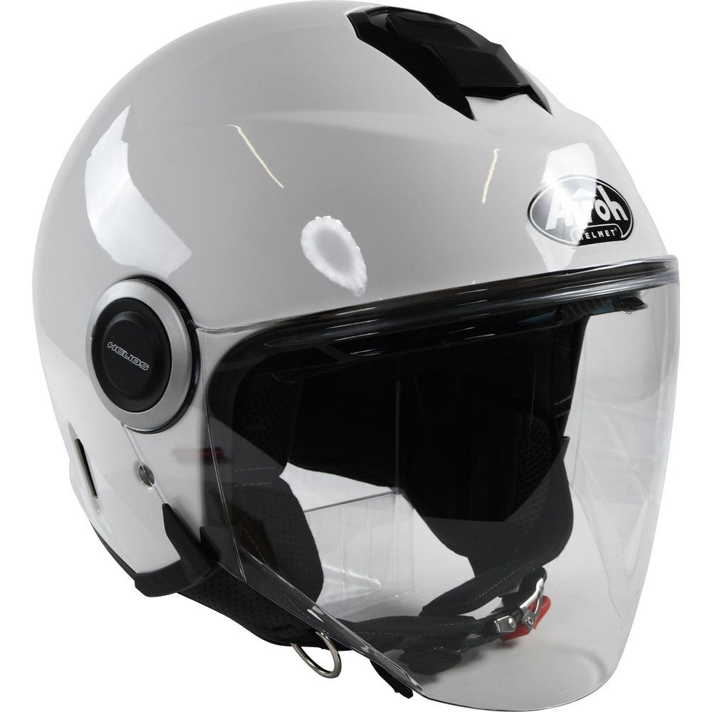 Airoh Helios Jet Open Face Helmet Gloss White - ThrottleChimp