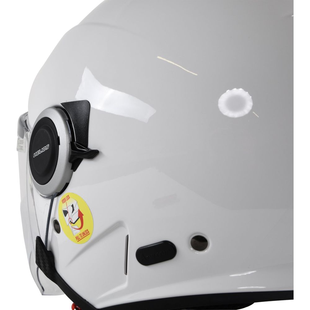 Airoh Helios Jet Open Face Helmet Gloss White (Image 10) - ThrottleChimp