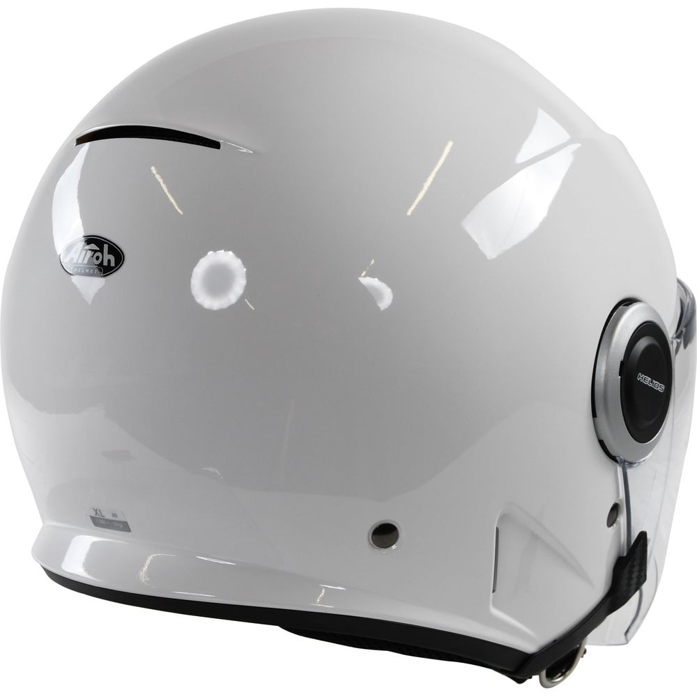 Airoh Helios Jet Open Face Helmet Gloss White (Image 3) - ThrottleChimp