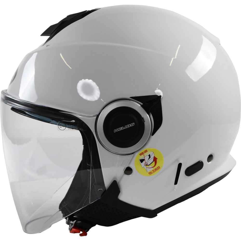 Airoh Helios Jet Open Face Helmet Gloss White (Image 6) - ThrottleChimp