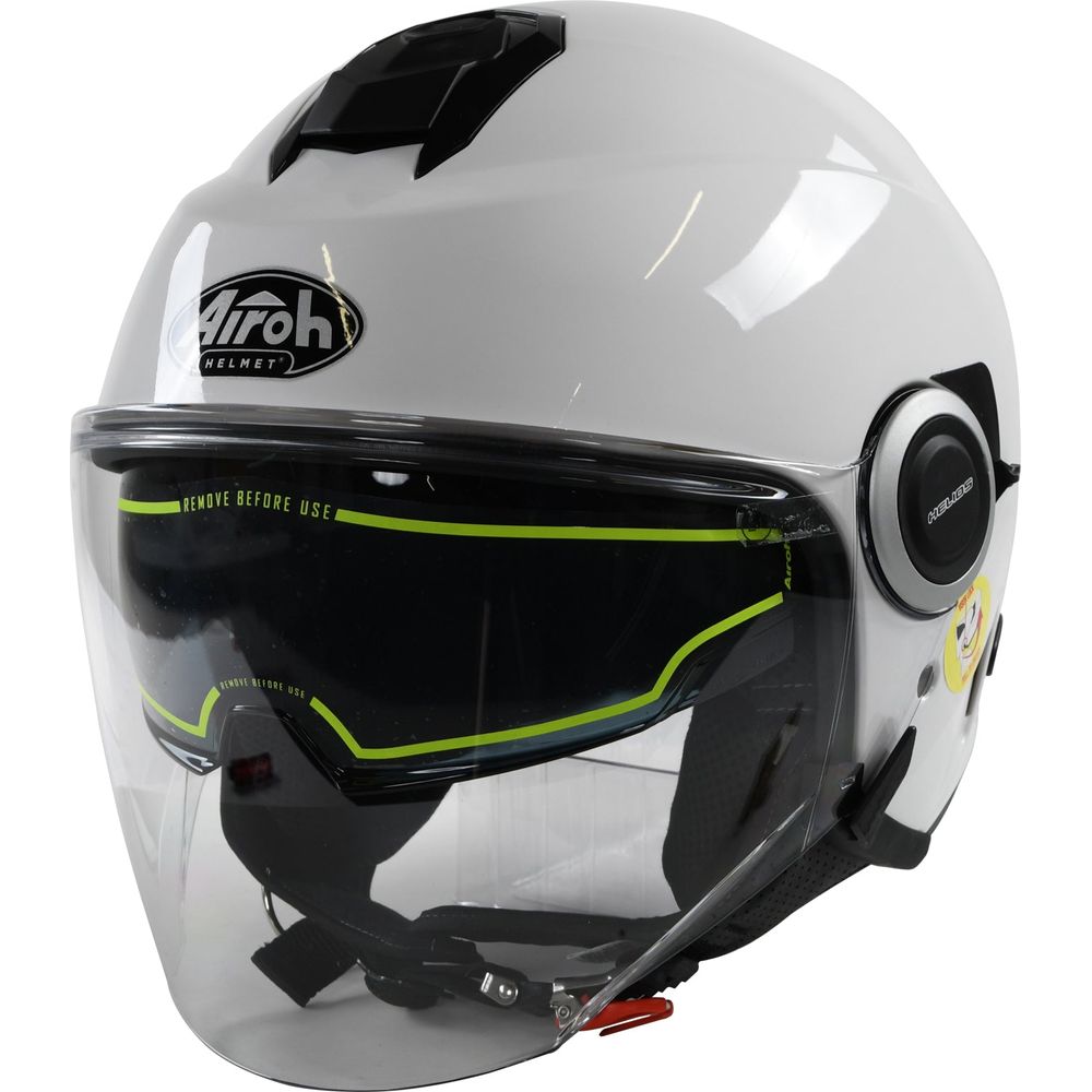 Airoh Helios Jet Open Face Helmet Gloss White (Image 8) - ThrottleChimp