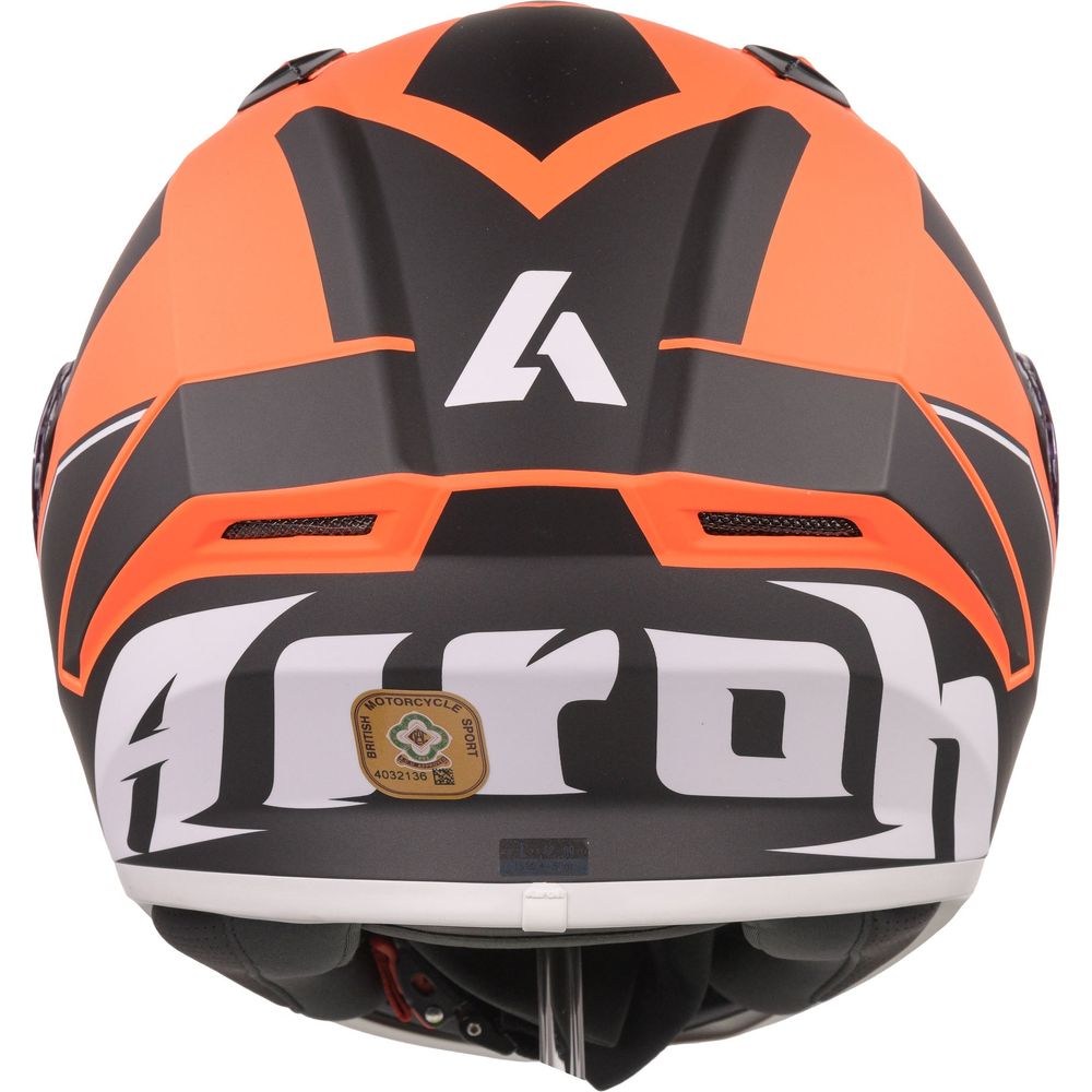 Airoh Valor Full Face Helmet Matt Wings Orange (Image 5) - ThrottleChimp