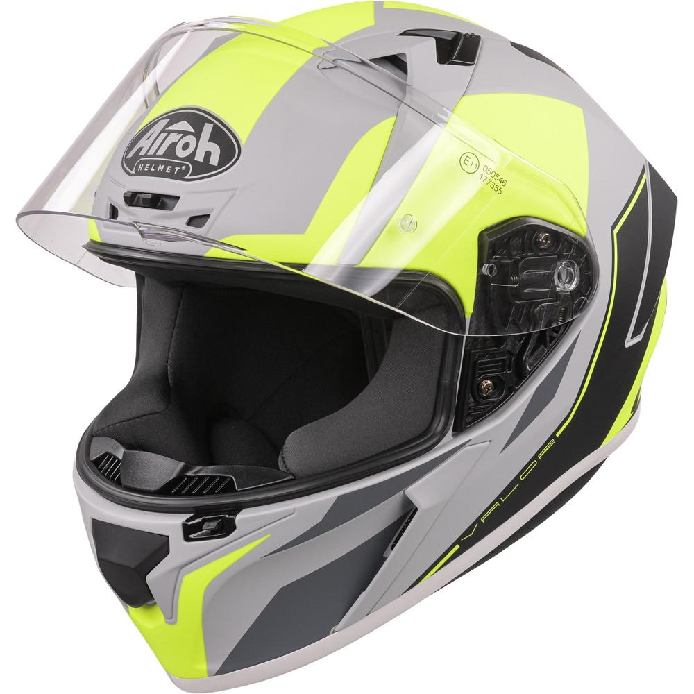 Airoh Valor Full Face Helmet Matt Wings Fluo Yellow (Image 10) - ThrottleChimp