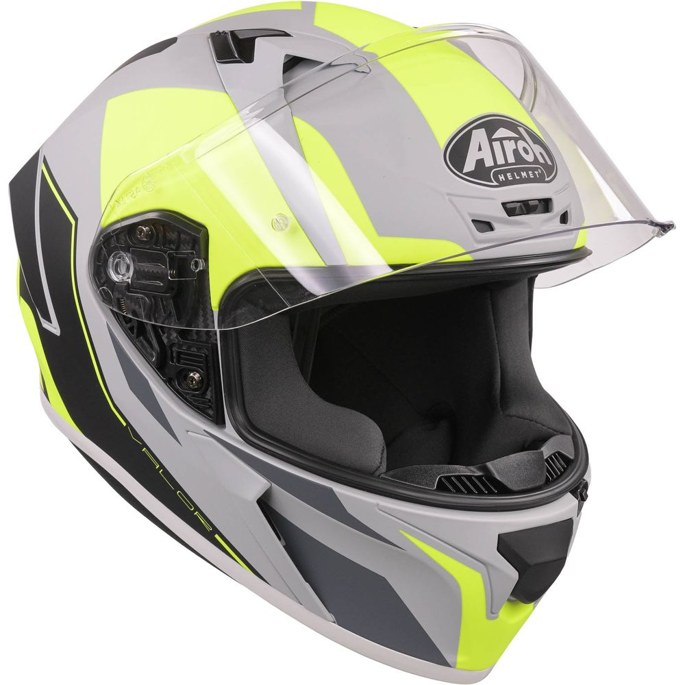 Airoh Valor Full Face Helmet Matt Wings Fluo Yellow (Image 11) - ThrottleChimp