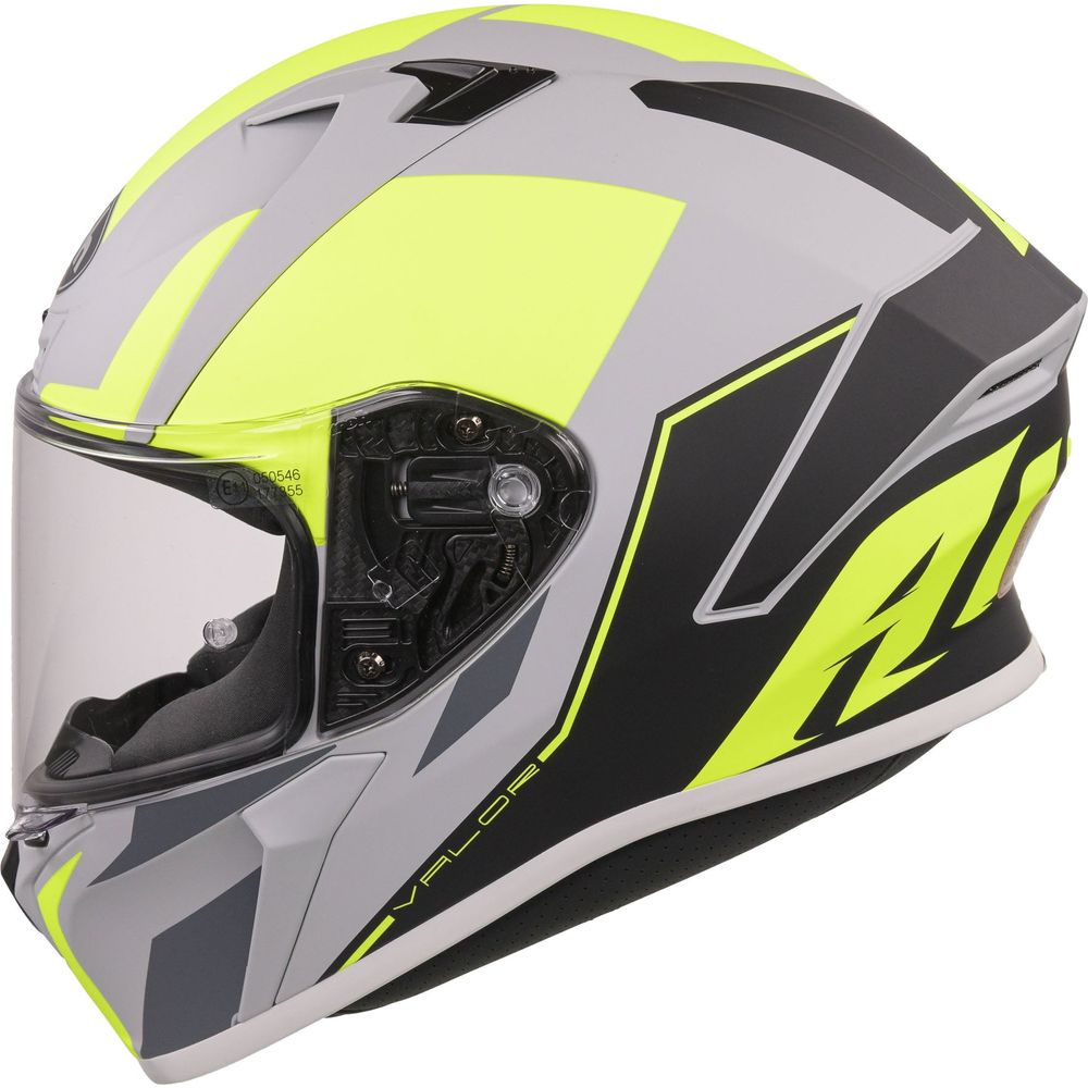 Airoh Valor Full Face Helmet Matt Wings Fluo Yellow (Image 3) - ThrottleChimp