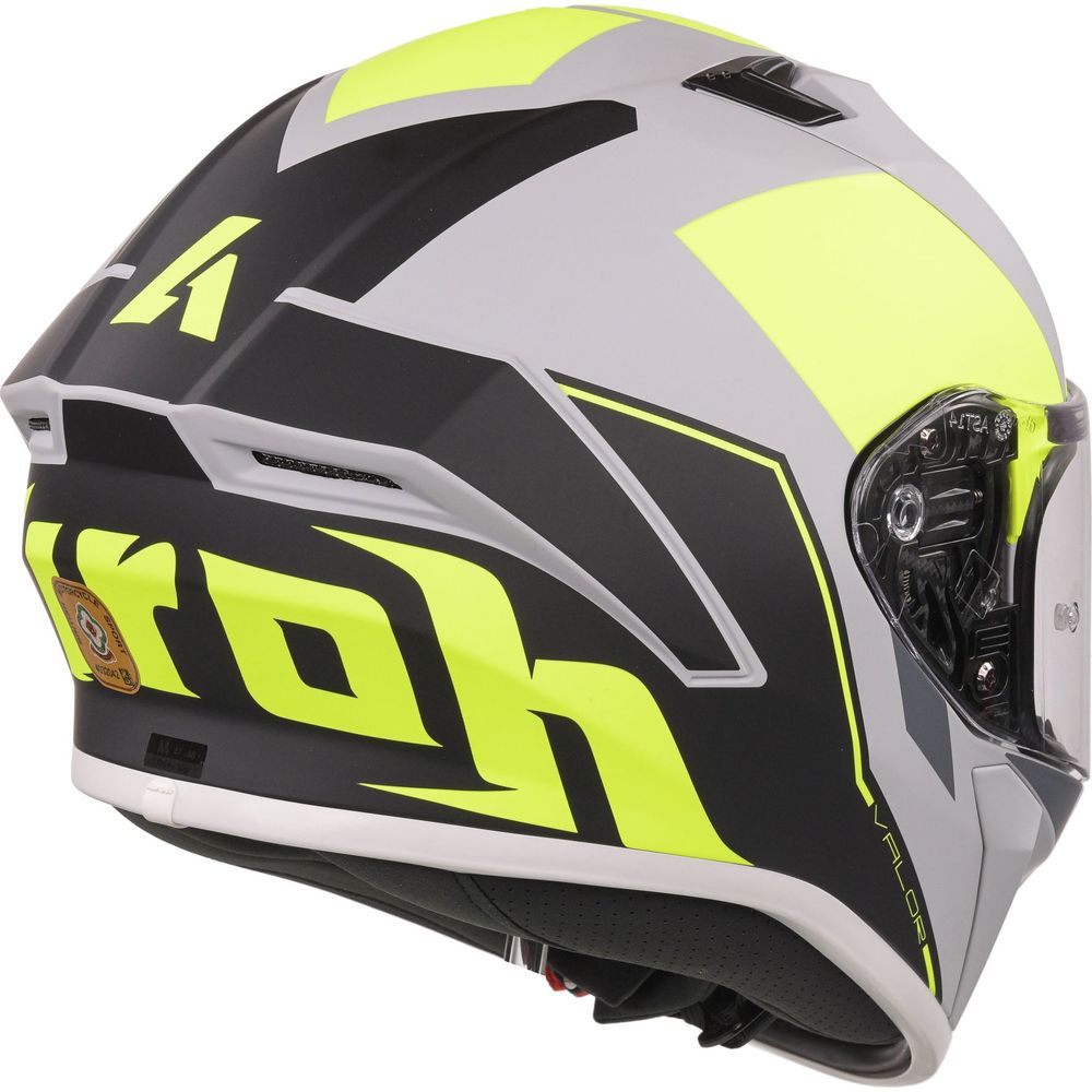 Airoh Valor Full Face Helmet Matt Wings Fluo Yellow (Image 6) - ThrottleChimp