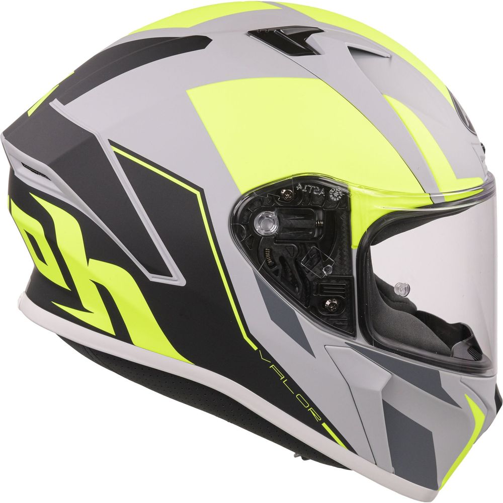 Airoh Valor Full Face Helmet Matt Wings Fluo Yellow (Image 7) - ThrottleChimp