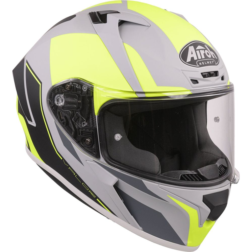 Airoh Valor Full Face Helmet Matt Wings Fluo Yellow (Image 8) - ThrottleChimp