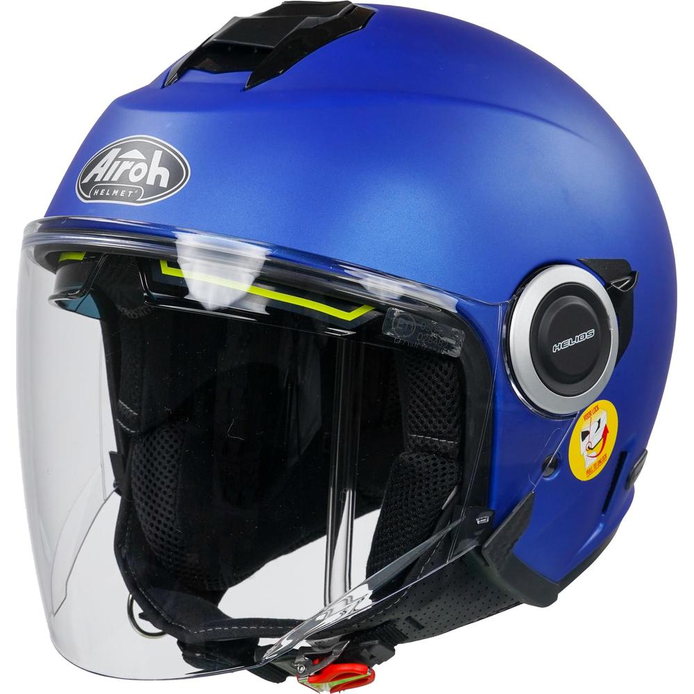 Airoh Helios Urban Jet Open Face Helmet Matt Blue (Image 2) - ThrottleChimp