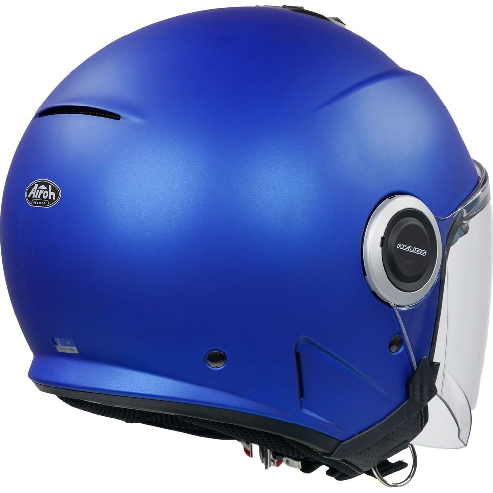 Airoh Helios Urban Jet Open Face Helmet Matt Blue (Image 6) - ThrottleChimp