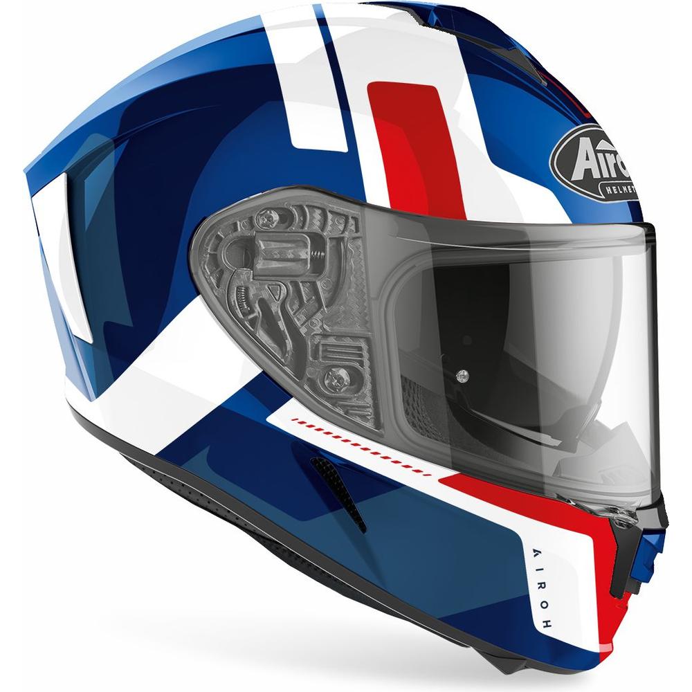 Airoh Spark Shogun Full Face Helmet Gloss Blue / Red - ThrottleChimp