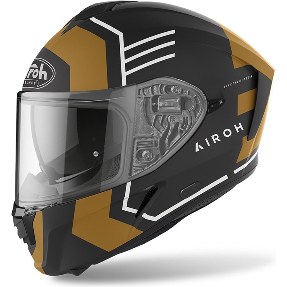 Airoh Spark Thrill Full Face Helmet Matt Gold FREE 1 YEAR Returns, FREE UK Delivery | ThrottleChimp