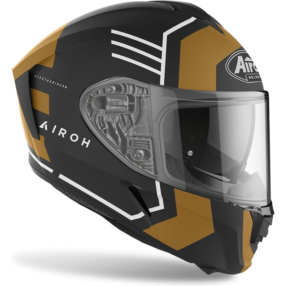 Airoh Spark Thrill Full Face Helmet Matt Gold FREE 1 YEAR Returns, FREE UK Delivery | ThrottleChimp