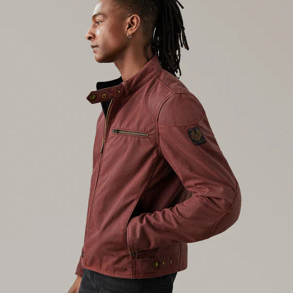 Belstaff Ariel Waxed Cotton Jacket Racing Red FREE 1 YEAR Returns, FREE UK Delivery | ThrottleChimp